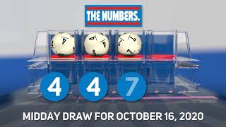 RI Lottery Midday 10/16/2020