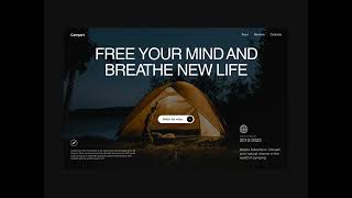 Design Inspiration: Camping Website by Gleb Kuznetsov ✈