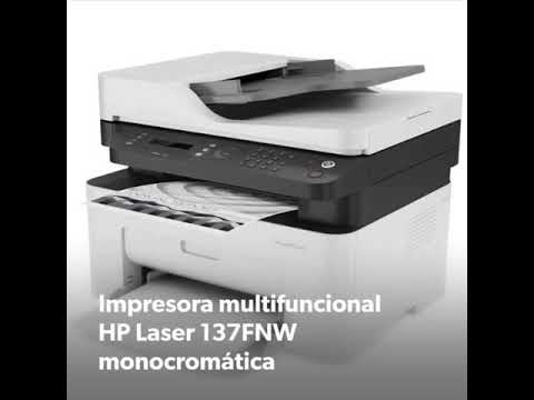 HP multifuncional láser 137fnw monocromática; conoce sus principales  funciones y características - YouTube