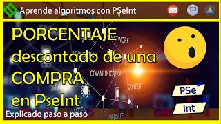 🔷 Algorithm for calculating the discounted percentage of a purchase in PSeInt | 10% and 15% DISCO... screenshot 5