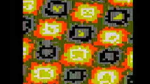 Apple II lo-res rotating color-cycle demo