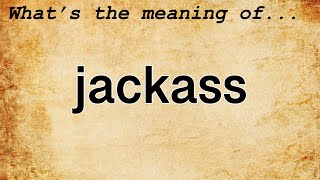 Jackass Meaning : Definition of Jackass