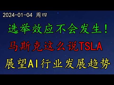 美股 大空头：选举效应不会发生！马斯克回应TSLA被比亚迪超了。瑞银：展望AI行业发展趋势。SQQQ、BABA、MARA、BRK、MSFT、AMZN、NVDA、TSM、RIOT、SHOP、PLTR