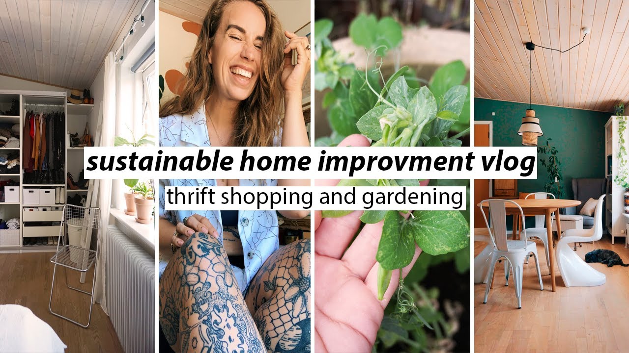 decorating my home sustainably // eco decor and gardening vlog