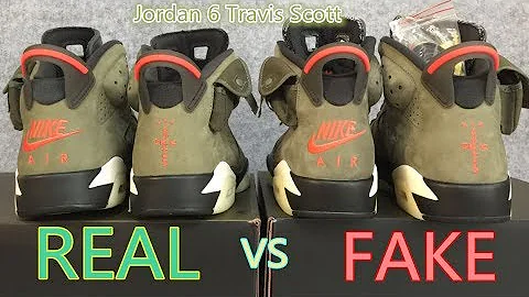 Real vs Fake - Comparison for Jordan 6 Travis Scott