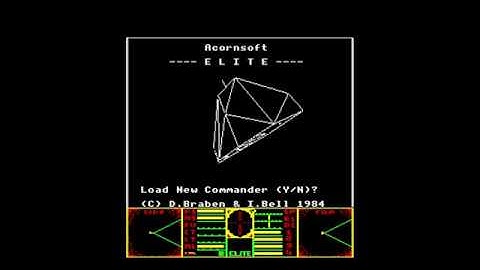 Early Acornsoft BBC Elite with Dual Scanner design