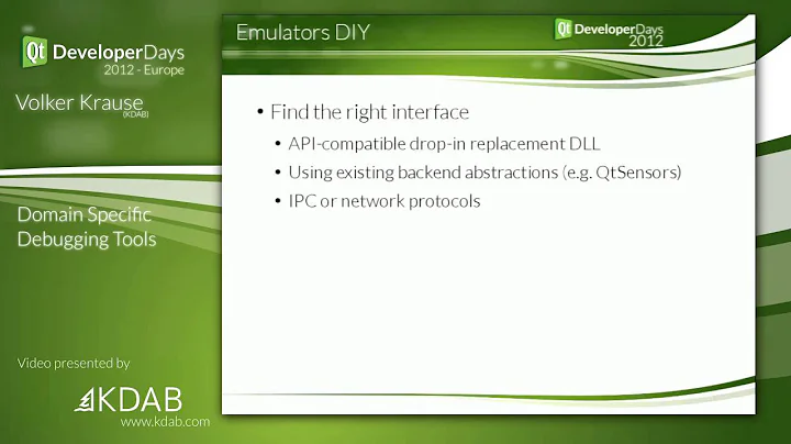 QtDD12 - Domain Specific Debugging Tools - Volker ...