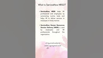 What is ServiceNow HR Service Delivery? #servicenow #hrsd