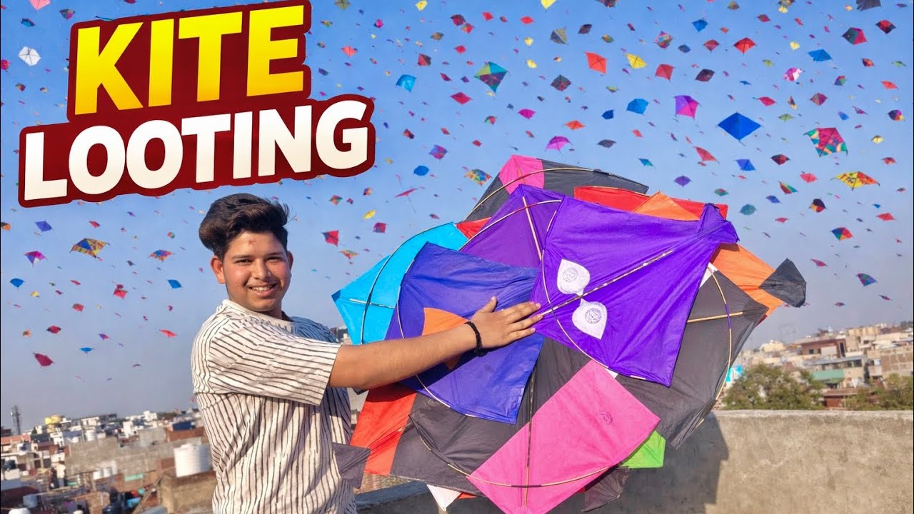 Kite looting 😍🪁looti chhat per bahut saari patang aaj maje aagaye 🥰