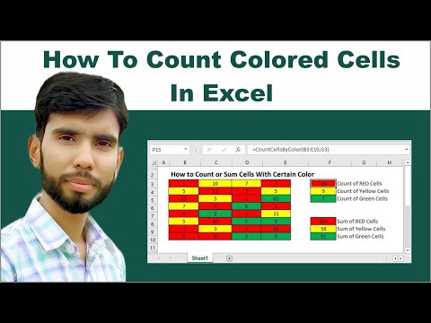 How to count colored cells in Excel - YouTube