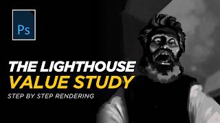 The Lighthouse | One Hour Value Sketch Timelapse (Willem Dafoe)