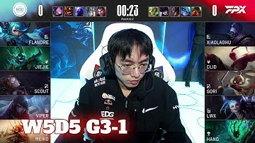 EDG vs FPX - Game 1 | Week 5 Day 5 LPL Spring 2022 | Edward Gaming vs FunPlus Phoenix G1