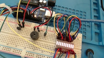 PROJETO SENSOR DE TEMPERATURA  COM SINAL SONORO E GRADUAÇÃO LEDS