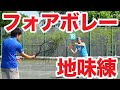 【テニス　ボレー】基本フォアボレーを地味に練習しよう!