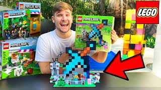 montei um LEGO de 500 PEÇAS de MINECRAFT