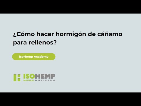 ¿Cómo hacer hormigón de cáñamo para rellenos? - video from IsoHemp