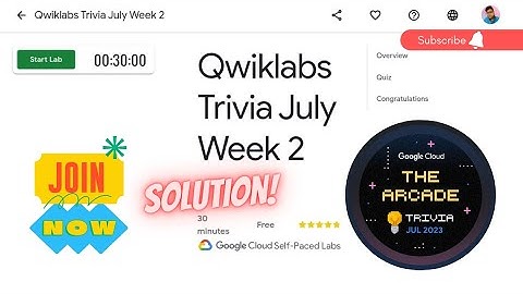 #qwiklabs Arcade Trivia July week 2 solution #triviaquiz #solutions #arcadegames #pallaviwebmaster