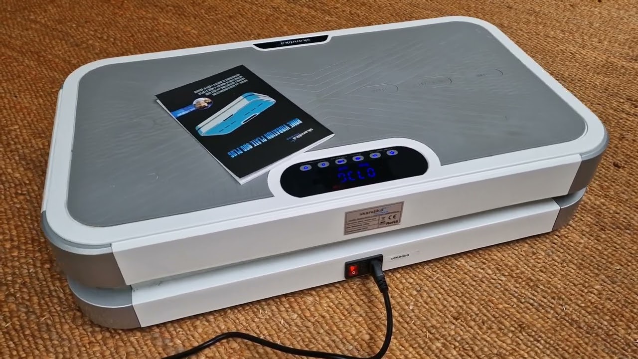 skandika home vibration plate 900 plus vibrationsplatte erfahrungen Skandika 900 Plus Vibration Plate, Non-Slip, Bluetooth Music, Training  Bands, Exclusive Remote Control, Training Poster [English Language Not main image 1