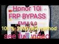 Huawei Honor 10i HRY-LX1T  Google account FRP Lock Bypass without apk /PC EMUI 9.0.1
