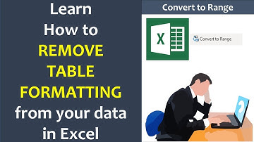 How to remove table formatting in excel 365