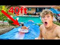 Homemade Backyard SLIP N SLIDE! *40ft*