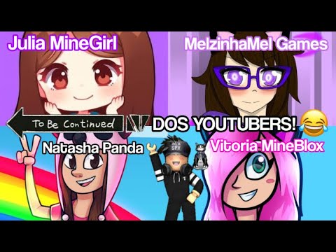 Julia MineGirl, Natasha Panda, Lokis e Vitória MineBlox (d4dj meme