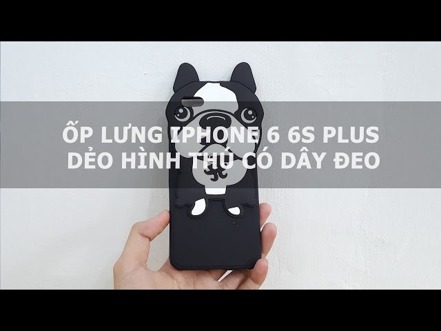 Ốp lưng iPhone 6 6s Plus dẻo hình thú có dây đeo - Đồ Chơi Di Động .com