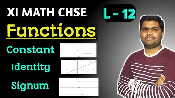 Constant, identity and signum function and their graph, domain, range |