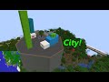 Building a city in Minecraft!