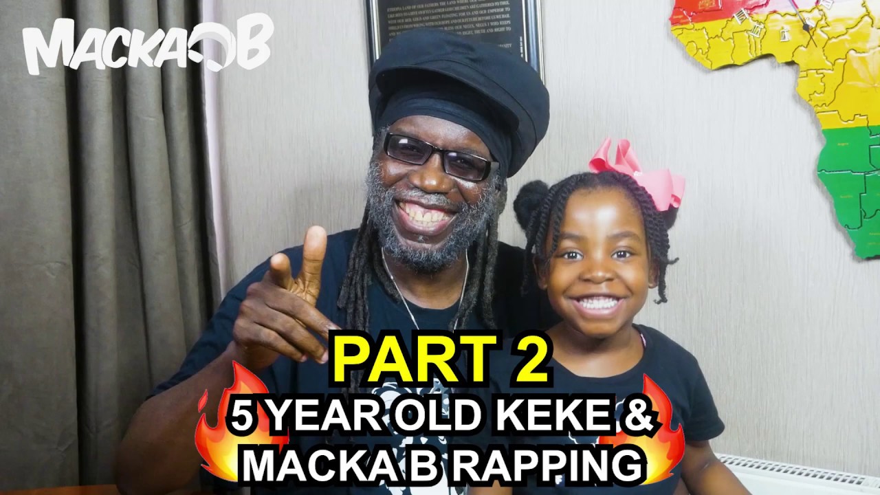 ⁣5 Year Old Keke & Macka B Rapping Part 2