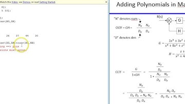Matlab adding polynomials