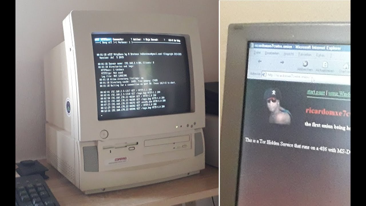 Ms Dos 486 Computer Hosting a Tor Hidden Service on a 486 running MS-DOS - YouTube