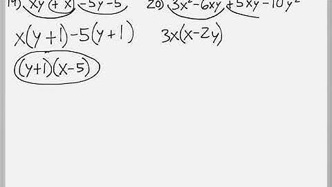 Math 119 : 6.1 #19, #20 (Intermediate Algebra Tutorial : Factoring The GCF, Factor By Grouping)