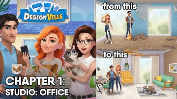 DesignVille Merge Gameplay [ Chapter 1 Studio: Office ]