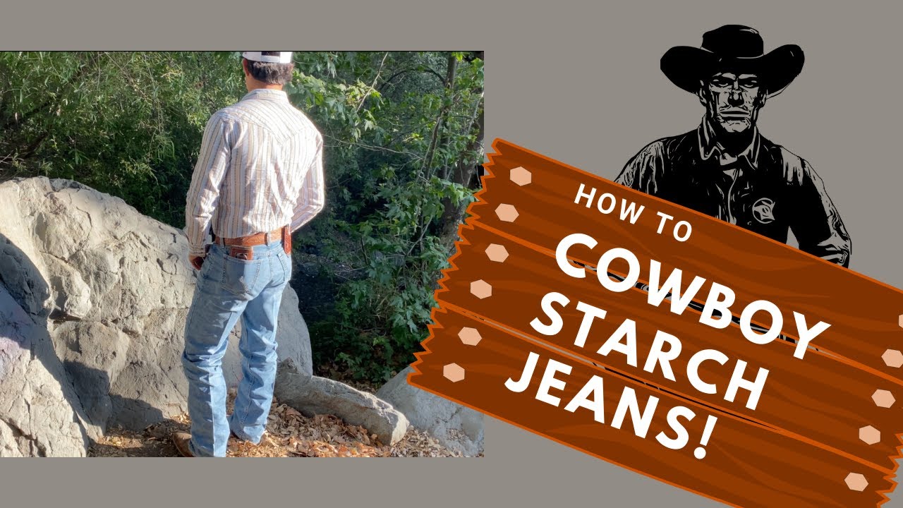 How to starch cowboy jeans - YouTube