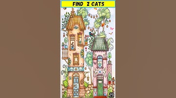 Find 2 Cats in 30 Seconds l #findthehiddenobject #quizgames #videogames
