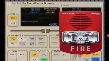 Simplex 4906-9127 TrueAlert horn sound from a Function Generator
