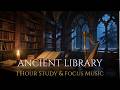 Ancient Stone Library | Soft Harp &amp; Rain for Deep Focus 📚 — 1 Hour