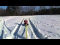 Inara sled ride around the field