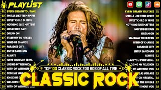 Nirvana, Led Zeppelin, Bon Jovi, Aerosmith, U2, ACDC 🤘 Classic Rock Songs 70s 80s 90s Full Album
