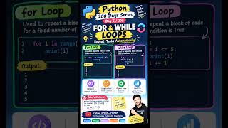 Python 200 Days: FOR Loop vs WHILE Loop - Quick Guide #Python #Data #IT