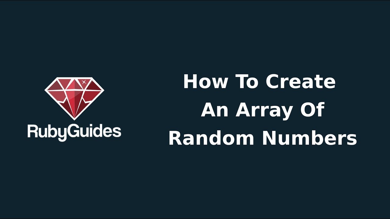 How To Create An Array Of Random Numbers - YouTube