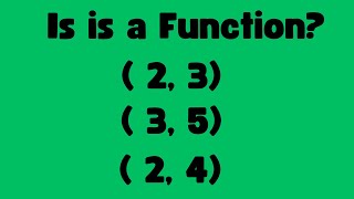 How to determine if an ordered pair is a function or not.