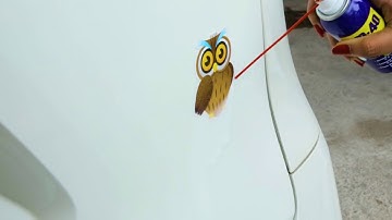 Apply WD-40 to remove stickers easily without leaving gum stains