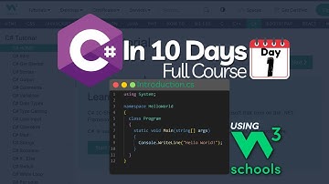 C# Full Course in 10 Days using W3Schools | Day-1 of W3Schools C# Tutorial