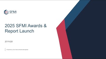 2025 SFMI Awards & Report Launch