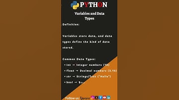 Variables & Data Types .The coding foundation
