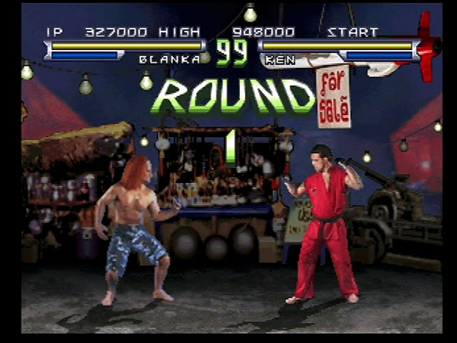 Street Fighter: The Movie (PlayStation) Street Battle as Blanka