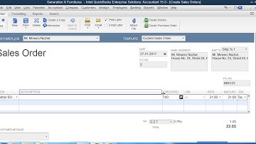 5. Creating a Sales Order in QuickBooks