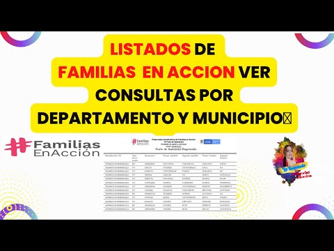 ✅LISTADOS DE FAMILIAS EN ACCION BENEFICIARIAS PARA INSCRIPCION #familiasenacción